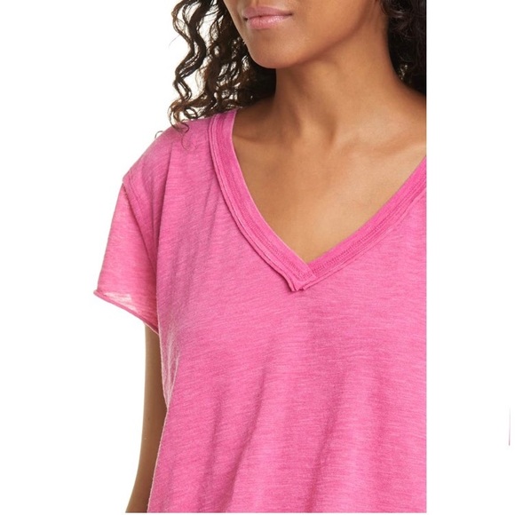 NWT Free People Kaylen Cotton Blend Tee - Picture 5 of 6